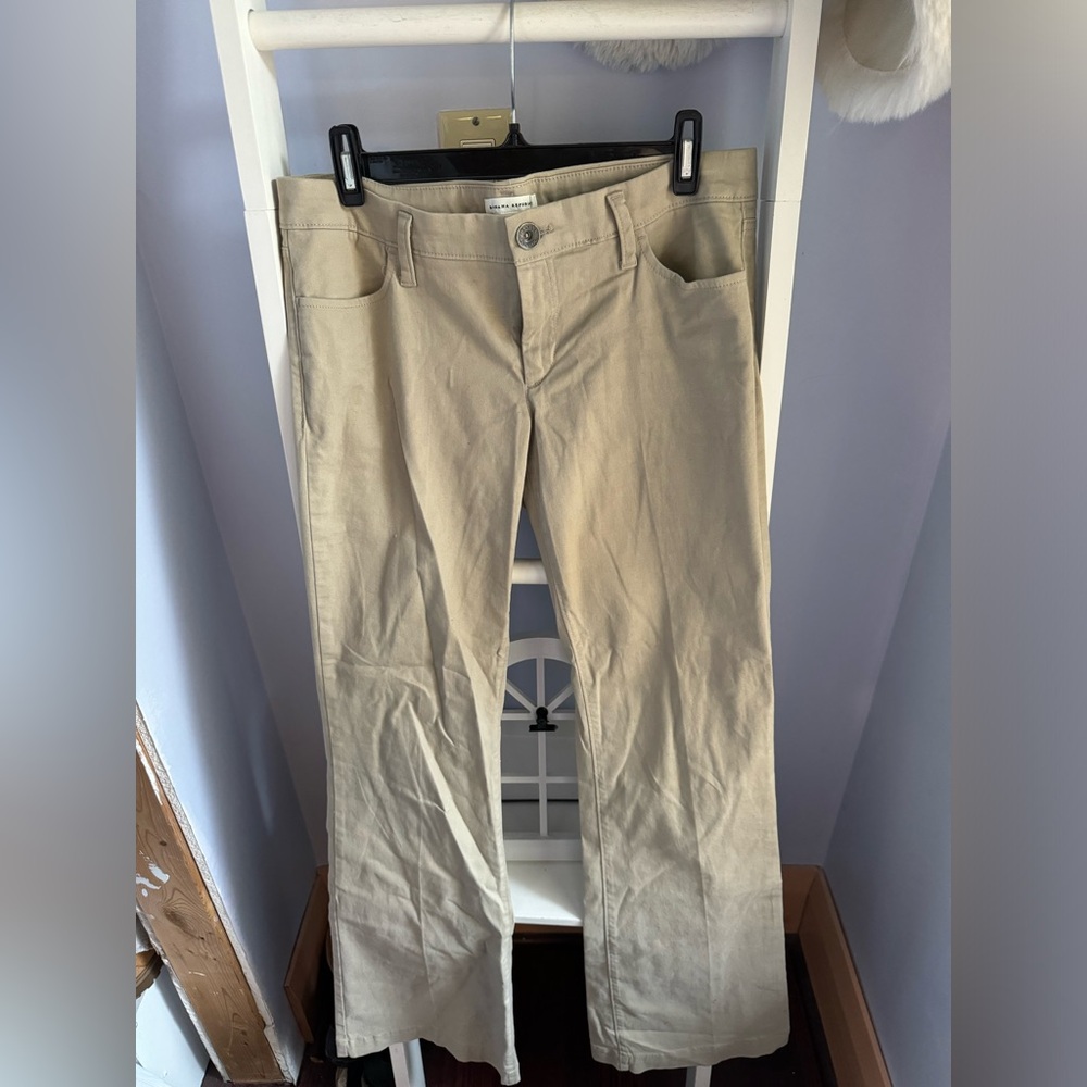 BANANA REPUBLIC wide leg khaki pants
